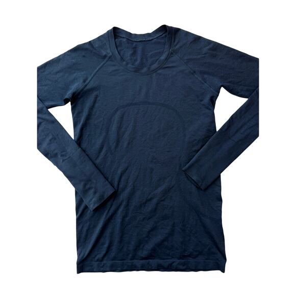 Lululemon navy long sleeve swiftly tech full length - size 8 - Picture 2 of 6